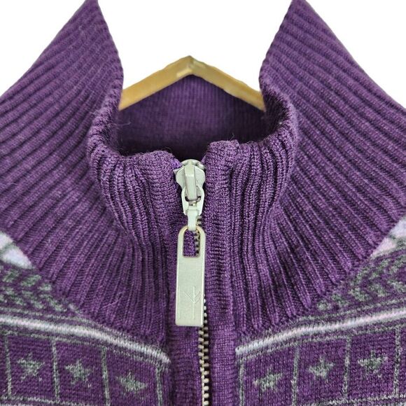 NEVE Sweater Womens Small Cream Luna Vest Wool Zip‎ Fair Isle Cardigan Cabincore - Picture 5 of 9